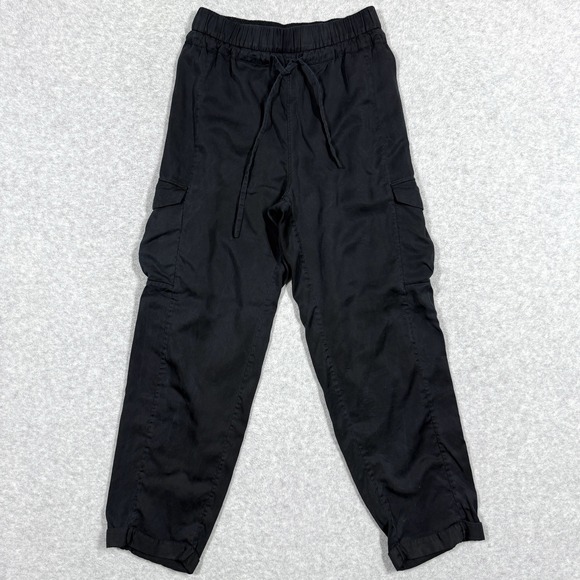Lululemon Pants Womens 4 Move Lightly Cargo Tencel Cropped Black Lightweight - Picture 1 of 13